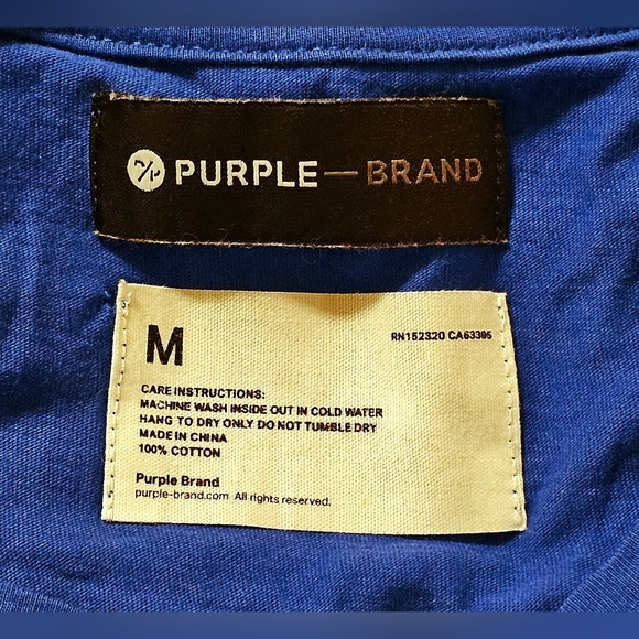 PURPLE Brand Jersey Soft Knit T-Shirt with Minor Flaws Size Medium - Picture 2 of 10